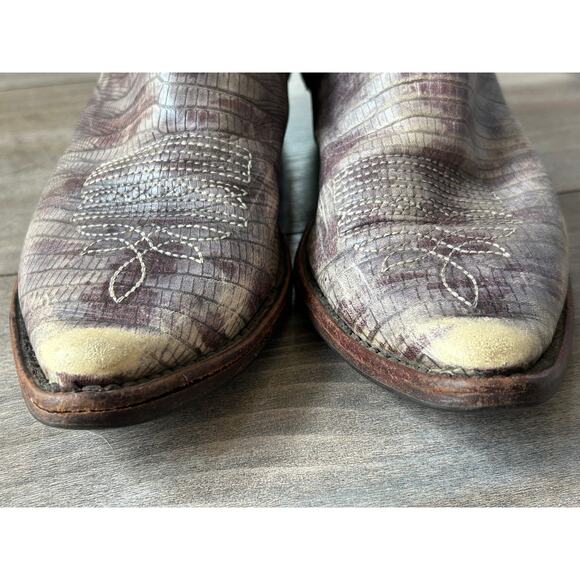 Golden Goose Distressed Western Cowboy Booties Short Boots Brown - Picture 5 of 16